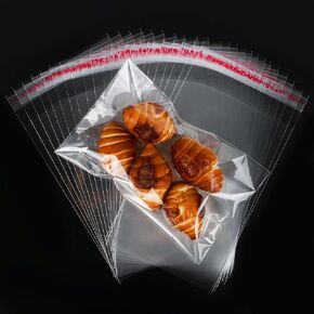 Cellophane Cookie Bags with Seal: 200pcs 2x3 Resealable Clear Cellophane Treat Bags, Individual Plastic Self Sealing Candy Bag for Cookies, Candy, Party Favors, Jewelry, Gift Packaging Wrappers