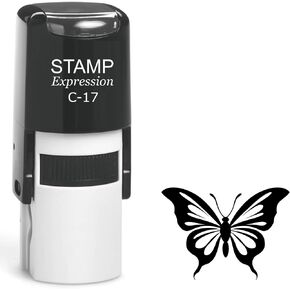 stampexpression - Butterfly Self Inking Rubber Stamp - Black Ink (A-61528)