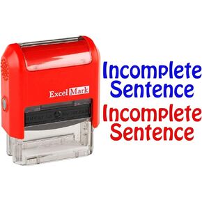 ExcelMark Self-Inking Rubber Teacher Grading Stamp - Incomplete Sentence