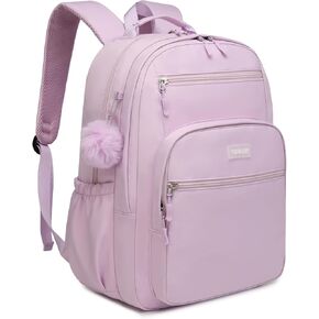 Laptop Bookbag for College Women, Teens Girls School Backpack Big Student Aesthetic Middle High School Bag, Mochilas Escolares, Beige