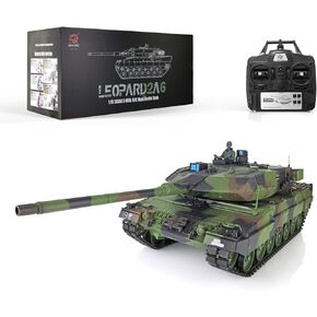 Heng Long Toucan RC Hobby 2.4Ghz 1/16 Scale Plastic Leopard2 A6 RC Tank