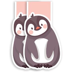 (2Pcs) Cute Penguin Magnetic Bookmark Animal Book Page Markers Gift for Reading Lover Nerd Book Addict Bookish Bookworm Reader Student Teacher Office Stationery - Size 2.9"x1.7" When Folded