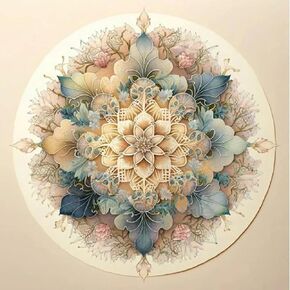 KTHOFCY 5D DIY Diamond Painting Kits for Adults, Mandala Flower Full Drill Embroidery Cross Stitch Crystal Rhinestone Paintings Pictures Arts Wall Decor Painting Dots Kits 11.8X11.8 inch