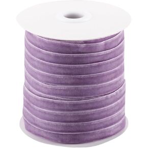 Beadthoven Velvet Ribbon, 50Yards x 3/8 inch Velvet Ribbon with Spool Single Face Christmas Ribbon for Gift Package Wrapping Wreath Decoration DIY Crafts Sewing Choker Hair Bow - Olive Green