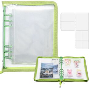 A5 Sticker Organizer Binder with Zipper Closure, Reusable Sticker Storage Album with Pockets, Perfect for Collecting, Organizing, and Displaying Stickers (Star-Purple) in Kuwait