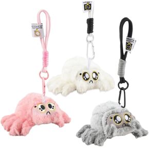 Spider Plush, 6.7 inch Cute Jumping Spider Stuffed Animal Toy Plushies (2pcs Plush)