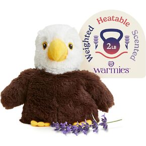 warmies Microwavable & Weighted Stuffed Animals, Eagle - Heated Stuffed Animal Plushie for Warmth & Comfort - Cute Soft Plush Toys for Adults & Children (Boys, Girls, Babies & Toddlers)