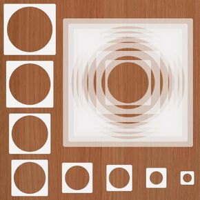 16 PCS Large Circle Stencils for Painting, Circle Template for Drawing Large to Small Different Sizes Circle Maker Spray Paint Stencil for Painting DIY Craft Walls Wood Paper Art Home Decoration
