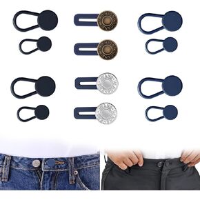 YYJ HOME Button Extenders for Jeans, 12 PCS Adjustable Waistband Expander for Women & Men, No-Sew Pants Extender, Buttons for Jeans Fits Levi’s, Maternity, Denim - 1-1.8 Inches