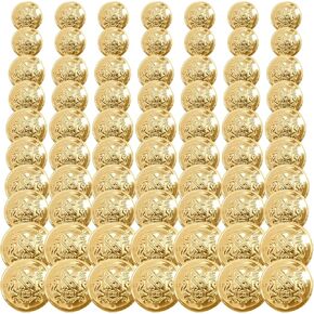 70 Piece Metal Blazer Button Set, 5 Sizes Vintage Gold Buttons for Women Men Blazers, Suits, Sport Coat, Uniform, Jacket, Jeans (15mm 18mm 20mm 23mm 25mm)