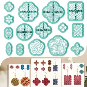 15Pcs Space Polymer Clay Cutters Cosmic Clay Earrings Cutters Astronauts Polymer Jewelry Cutter for Earrings Making Birthday Party DIY Supplies