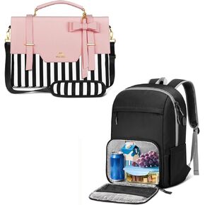 MATEIN Laptop Bag for Women, 15.6 inch Slim Computer Briefcase Sleeve Case, Lunch backpack for Women, 15.6 Inch Work Laptop Backpack with Lunch Compartment & USB Port,