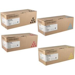 Genuine Ricoh SP C310HA 406475, 406476, 406477, 406478, High Yield Toner Bundle Set SP C311N C312DN SPC312DN BCYM Sealed in Retail Packaging