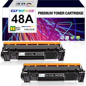 48A Toner Cartridge Black Replacement for HP 48A CF248A for Pro M15w M15a M16w M16a MFP M28w M28a M29w M29a M30w M31w Printer (4-Pack)