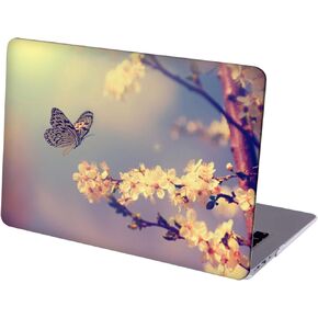 Compatible with MacBook Pro 16-inch Hard Protective Shell Cace with Keyboard Cover (A2141, 2020 2019 Release) - Fantasy Butterfly and Cherry Blossom