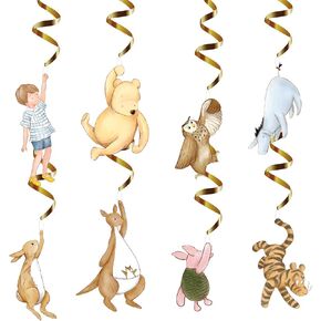 16Pcs Swirl Hanging Decorations for Baby Shower Decorations Classic Baby Shower Birthday Party Supplies
