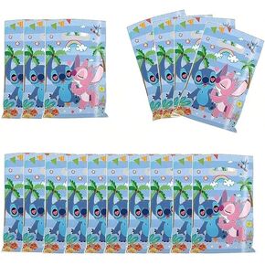 DXRZYS 30 Pcs Pink and Blue Birthday Party Favor Gift Bag Candy Bags Goody Bags Birthday Party Supplies Decorations (blue2)