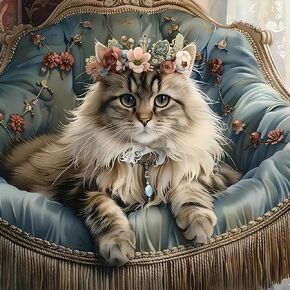 Anuver Cat Diamond Art Kits for Adults, 5D DIY Diamond Painting Kits for Beginners, Full Drill Diamond Painting Kits for Home Wall Decor, 12x12 Inch