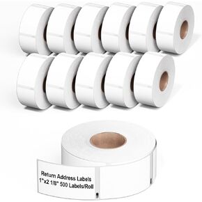Fimax-30336 (1" x 2-1/8") LW White Mailing Barcodes Address Postage a30336 Labels, Compatible with DYMO Label Printers Labelwriter 450, 450 Twin Turbo,4XL& Zebra Desktop Printers[12 Rolls/3600 Labels]
