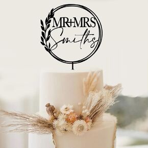 Wedding Cake Toppers, Wedding Cake Toppers Bride and Groom, Custom Cake Topper, Customize Your Own Anniversary Mr and Mrs Cake Topper,Rustic cake topper,Date wedding Cake topper.Wooden Cake topper