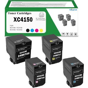High Yield Toner Cartridge Compatible Lexmark XC4150 XC4140 XC4143 XC4153 Toner Replacement for Lexmark XC4140 XC4150 XC4143 XC4153 Printer Black 20,000 Pages;CYM:13,000 Pages
