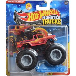 Hot Wheels Monster Trucks SoCal Crusher, Freestyle Wreckers 6/12 Includes Crushed car
