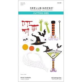 Spellbinders Boos Cocktails Etched Dies