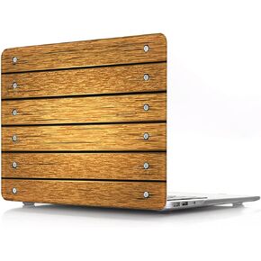 IVY Wood Grain Case for MacBook Pro (14-inch, 2021, Models: A2442) Hard Shell Case with Keyboard Cover - C