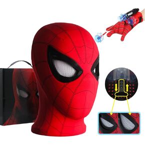 Spider Hero Mechanical Eyes Homecoming Mask - Super Hero Full Mask Moving Lenses Cosplay Wearable Prop