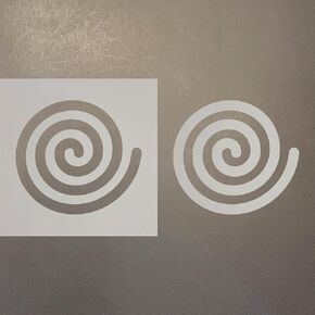 Spiral Reusable Mylar Stencil - Art Craft Supplies 4 Inch