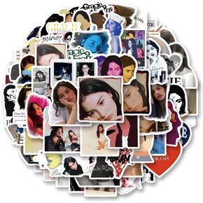 64pcs Gracie Abrams Stickers Pop Music Singer Sticker for Children Girls Boys Teenagers Adult Water Bottles Laptop Suitcases Birthday Toy Cartoon Cute Decoration Holiday Party