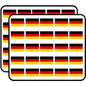 German Flag (Stripes Only Country Germany Deutschland) Sticker for Scrapbooking, Calendars, Arts, Kids DIY Crafts, Album, Bullet Journals 50 Pack