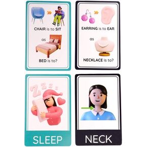 Analogy Card Matching Game for Kids – Boost Critical Thinking, Vocabulary & Problem-Solving – Fun Educational Learning Game for Home, Classroom – Great for Groups & Solo Play
