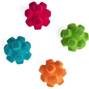 Leaps & Bounds Flocked Ball with Nubs Assorted Dog Toy