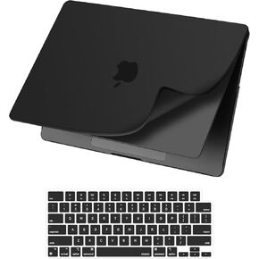 MOSISO Compatible with MacBook Pro 16 inch Case 2025-2021 M4 M3 M2 M1 A3403 A3186 A2991 A2780 A2485, Anti-Fingerprint Protective Matte Scratch Resistant PP Matte Soft Case&Keyboard Cover, Space Black