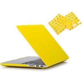 RUBAN Compatible with MacBook Pro 13 inch (A1502 & A1425 Models) 2015-2012 Release, Plastic Hard Shell Case & Keyboard Cover, Yellow