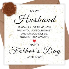 Funny Fathers Day Card - Father's Day Card for Dad from Son Daughter Kids - 6x6 inch