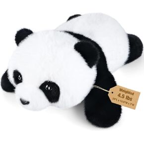 23" & 4.5 lbs Panda Weighted Stuffed Animals for Comfort, Cuddly & Soft Kids' Plush Toy Pillows for Companion, Large Plushies with Removable Ceramsite Bag, Gifts for Adults, Kids, Boys and Girls