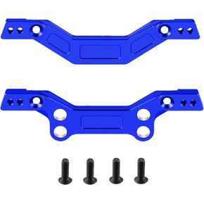 Alloy Front and Rear Shock Tower Damper Plate Set for Arrma 1/18 Granite Grom 1/16 Mojave Grom 1/14 Mojave Grom Mega 380 Upgrade Parts (Blue)