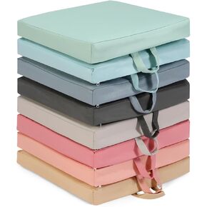 Huwena 8 Pcs Floor Cushions Classroom Floor Seating Cushion 14 Inch Flexible Cushion with Handles Preschool Chairs for Home School Classroom Daycare Nursery (Stylish Color,Square)