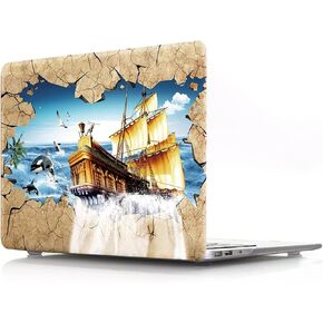 IVY [3D Broken Wall Series - A] Case for MacBook Pro (15-inch, 2016-2019, Models: A1707 / A1990) Hard Shell Case with Keyboard Cover