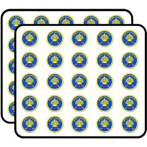 Round Buen Camino -Pilgrim Santiago Way Shell Spain France Walk Sticker for Scrapbooking, Calendars, Arts, Kids DIY Crafts, Album, Bullet Journals 50 Pack