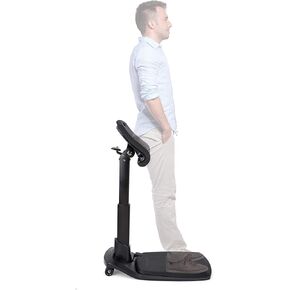 Best Standing Desk Chair for Leaning and Posture LeanRite Elite Ergonomic Back Pain Relief Includes Anti Fatigue mat (Includes Xtra seat-Cushion)