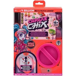 HoloGlow Collection, 4.5 inch Small Doll with Capsule Machine Unboxing and Mix and Match Fashions and Accessories