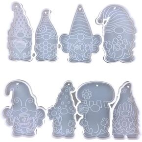 2Pcs Bee Shaped Keychain Pendant Molds, DIY Silicone Resin Molds for Keychain Charms, Transparent, 6.49x2.95x0.19 Inch, Ideal for Holiday Decorations and