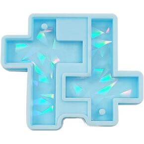 Silicone Molds for Epoxy Resin Glossy Silicone Cross Keychain Molds Light Shadow Earrings Mold DIY Pendant Ornaments Jewelry Epoxy Crafting Mold