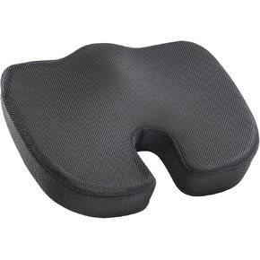 Office Chair Cushion Seat Cushion for Long Sitting ✅– Ergonomic CertiPUR-US® Memory Foam Non Slip Seat Pad for Desk, Car, Travel, Stadium, Bleachers & Airplane ✅– Tailbone Support Pillow