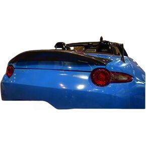 Compatible For Mazda MX5 Miata ND RF LMS FRP Fiber Glass Unpainted Duckbill Spoiler Trunk Wing Lip Racing Accessories Tuning Trim(Carbon fibre)