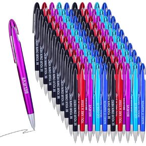 100 Pcs Inspirational Ballpoint Pens Bulk Quotes Pens Bulk Inspirational Gifts Retractable Medium Point Pens with Black Ink Thank You Gifts for Graduation, Nurses Day, Mother's Day