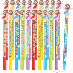 40 Pcs Jesus Christian Pens Religious Bible Verse Ballpoint Pens with Jesus Figures and Inspirational Bible Verse Scripture for Sunday School Party Favors Christian Gifts Journal Writing